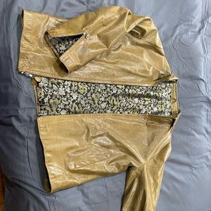 Green leather jacket